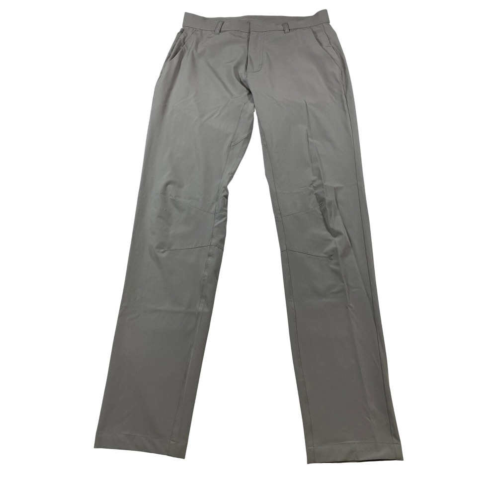 Fabletics Mens Only-Way Tech Pants Grey Performance Golf Trousers 31x32